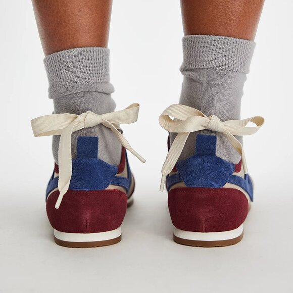 NEW FREE PEOPLE Suede Aces slim Tennis Shoes for women 1025 3m7 - Picture 6 of 11